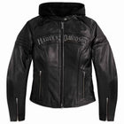 Harley-Davidson Women's Miss Enthusiast Triple Vent Leather Jacket Black
