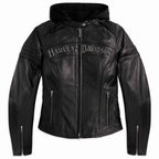 Harley-Davidson Women's Miss Enthusiast Triple Vent Leather Jacket Black
