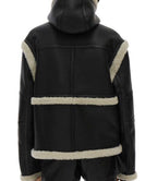 Helmut Lang Women’s Black Aviator Hooded Shearling Jacket