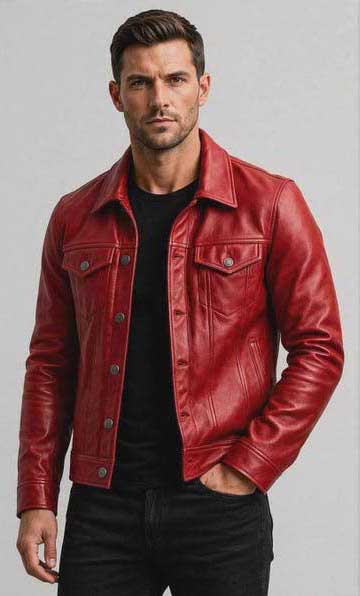Heritage Hide Leather Trucker Jacket for Men