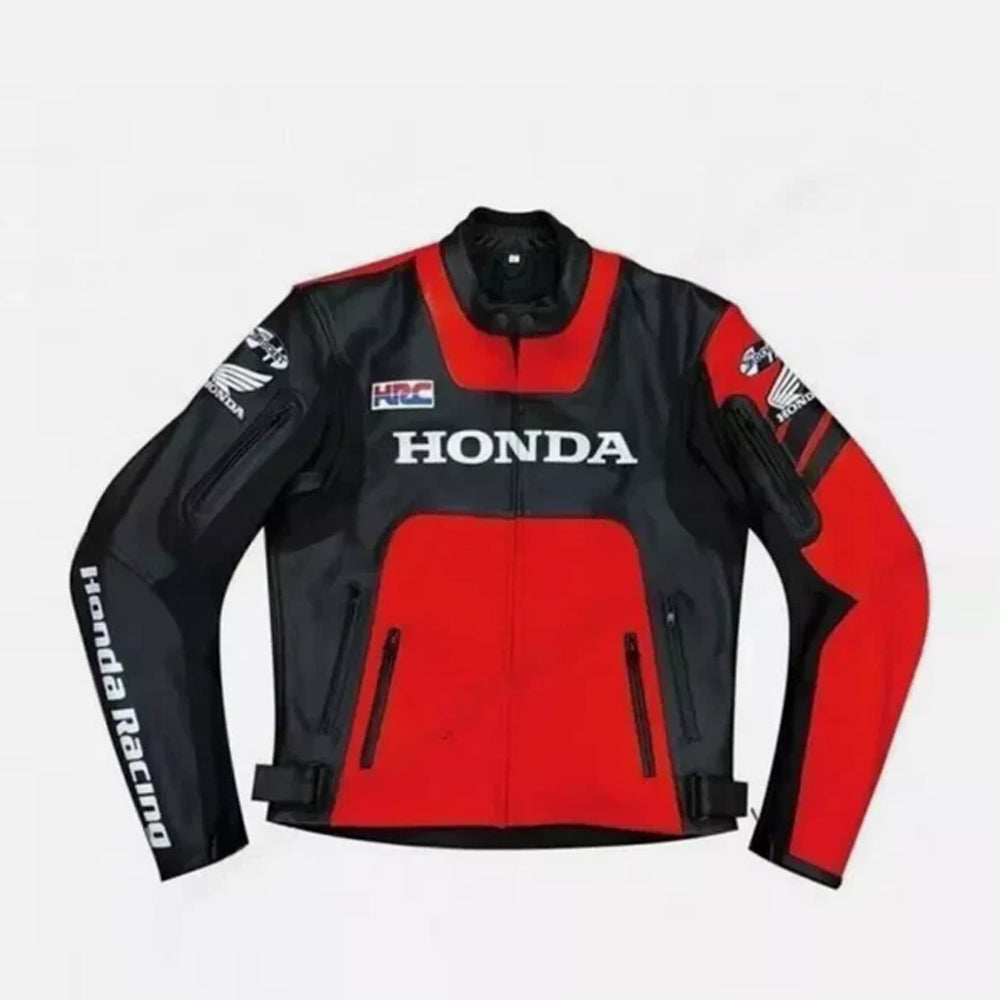 Honda Performance Red & Black Men’s Motorbike Riding Leather Jacket