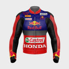 Honda Red Bull Motorbike Racing Leather Jacket 2021