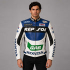 Honda Repsol Gas Motorcycle Biker Leather Jacket