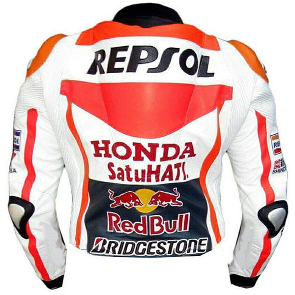 New Mens Multicolor Racing Motorcycle Cowhide Leather Jacket
