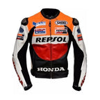 Classic Repsol Men’s Honda Motorbike Racing Leather Jacket