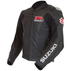 SUZUKI GSXR MOTORCYCLE LEATHER RACE JACKET CUSTOM SIZE