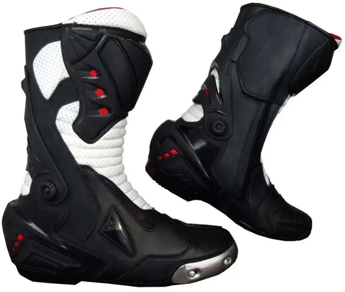 Mens Perforated Moto Wear Motorcycle Street Riding Boots/Shoes
