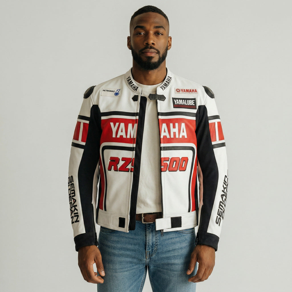 Yamaha RZ500 Racing Motorcycle Leather Jacket