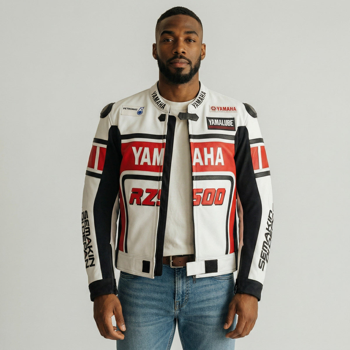 Yamaha RZ500 Racing Motorcycle Leather Jacket