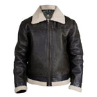 Shearling Leather Bomber Jacket