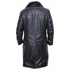Ryan Gosling Blade Runner Men's Black Leather Fur Trench Coat