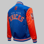 New York Knicks Satin Bomber Jacket – Vintage NBA Varsity Style (Unisex)
