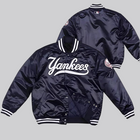 NY Yankees Satin Bomber Jacket – Classic Baseball Varsity Style (Unisex)