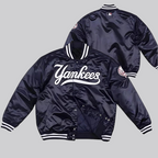 NY Yankees Satin Bomber Jacket – Classic Baseball Varsity Style (Unisex)