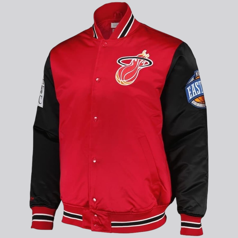 Miami Heat Satin Bomber Jacket – Vintage NBA Basketball Style Unisex
