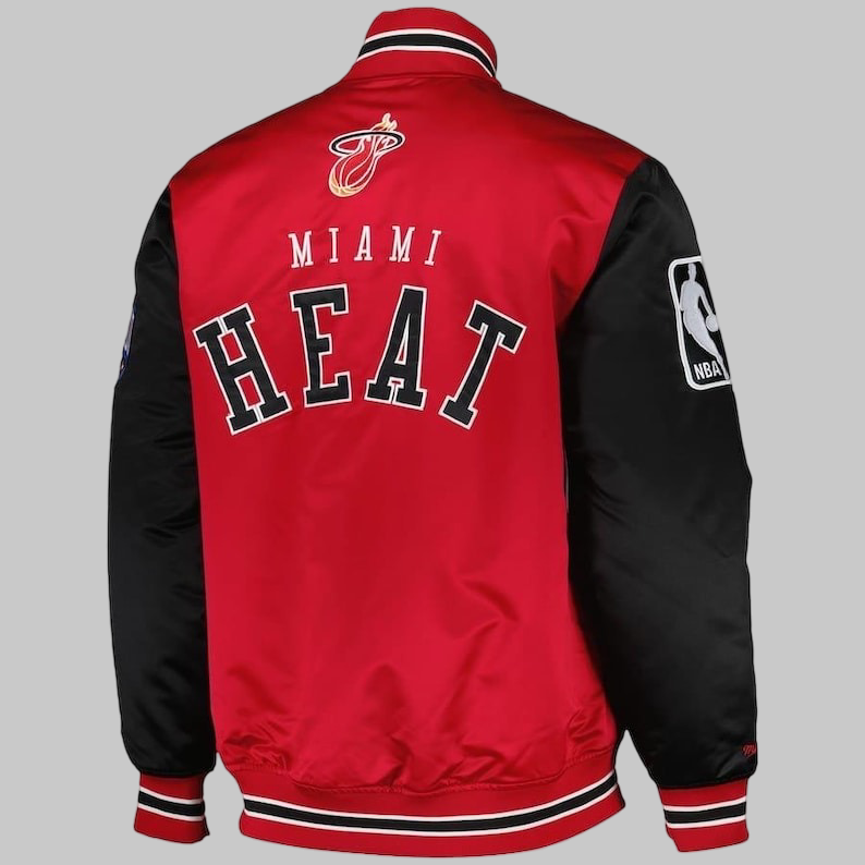 Miami Heat Satin Bomber Jacket – Vintage NBA Basketball Style Unisex