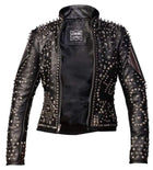 Women Rockers Punk Studded Jacket Leather Multi Design Chain Weird Science
