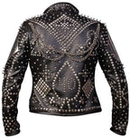 Women Rockers Punk Studded Jacket Leather Multi Design Chain Weird Science