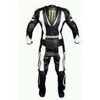 KAWASAKI MONSTER BLACK WHITE MOTORCYCLE LEATHER RACING SUIT