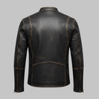 Men Distressed Brown Vintage Leather Motorcycle Jacket