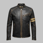 Men Distressed Brown Vintage Leather Motorcycle Jacket