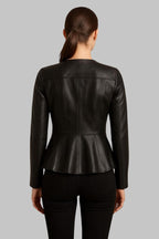 Women Black Lambskin Leather Jacket