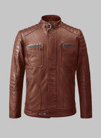 Ignite Men Lambskin Moto Leather Jacket