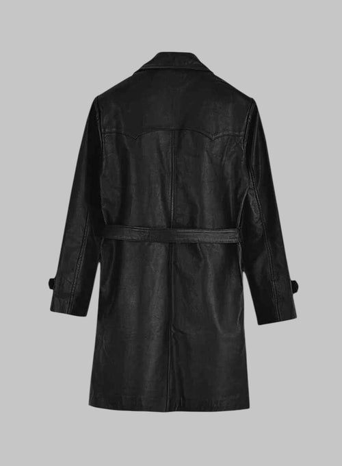 1970s Classic Leather Trench Coat