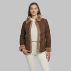 Nicole Women’s Shearling Coat Fur Lined Winter Luxury Outerwear