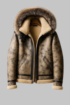 Shearling Jacket Men B3 Sheepskin Leather Bomber Flying Fur Jacket