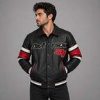 Black Letterman Avirex Leather Jacket