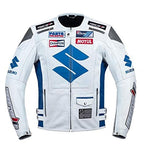 New Motul White Suzuki Leather Racing Jacket