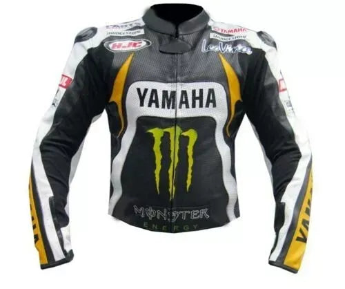 Yamaha Racing Jacket Riding Gear Motorbike Cowhide Leather Motorcycle Jacket