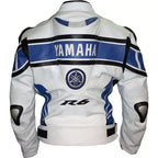 Yamaha Racing R6 Motorbike Jacket Genuine Leather Biker Jacket