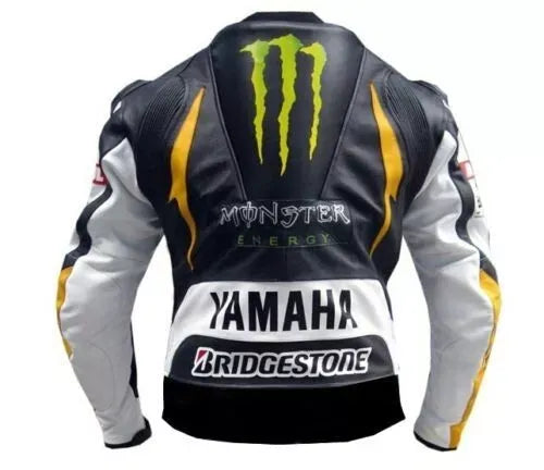 Yamaha Racing Jacket Riding Gear Motorbike Cowhide Leather Motorcycle Jacket