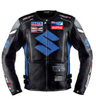 Suzuki Motorbike Jacket Blue Motul Motorcycle Leather Racing Jacket