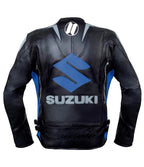 Suzuki Motorbike Jacket Blue Motul Motorcycle Leather Racing Jacket