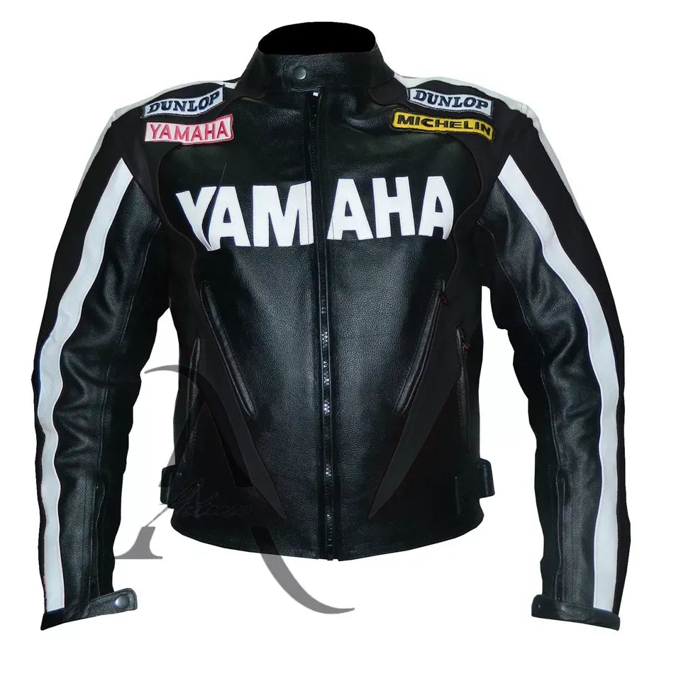 Yamaha Racing Motorcycle Jacket  Trending Genuine Motorbike Leather Jacket