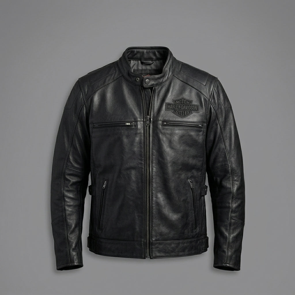 Harley Davidson Votary Motorcycle Leather Biker Jacket