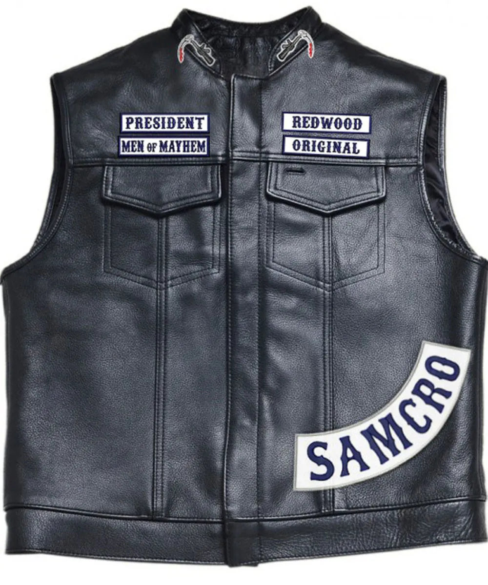 Charlie Hunnam Sons of Anarchy Biker Leather Vest