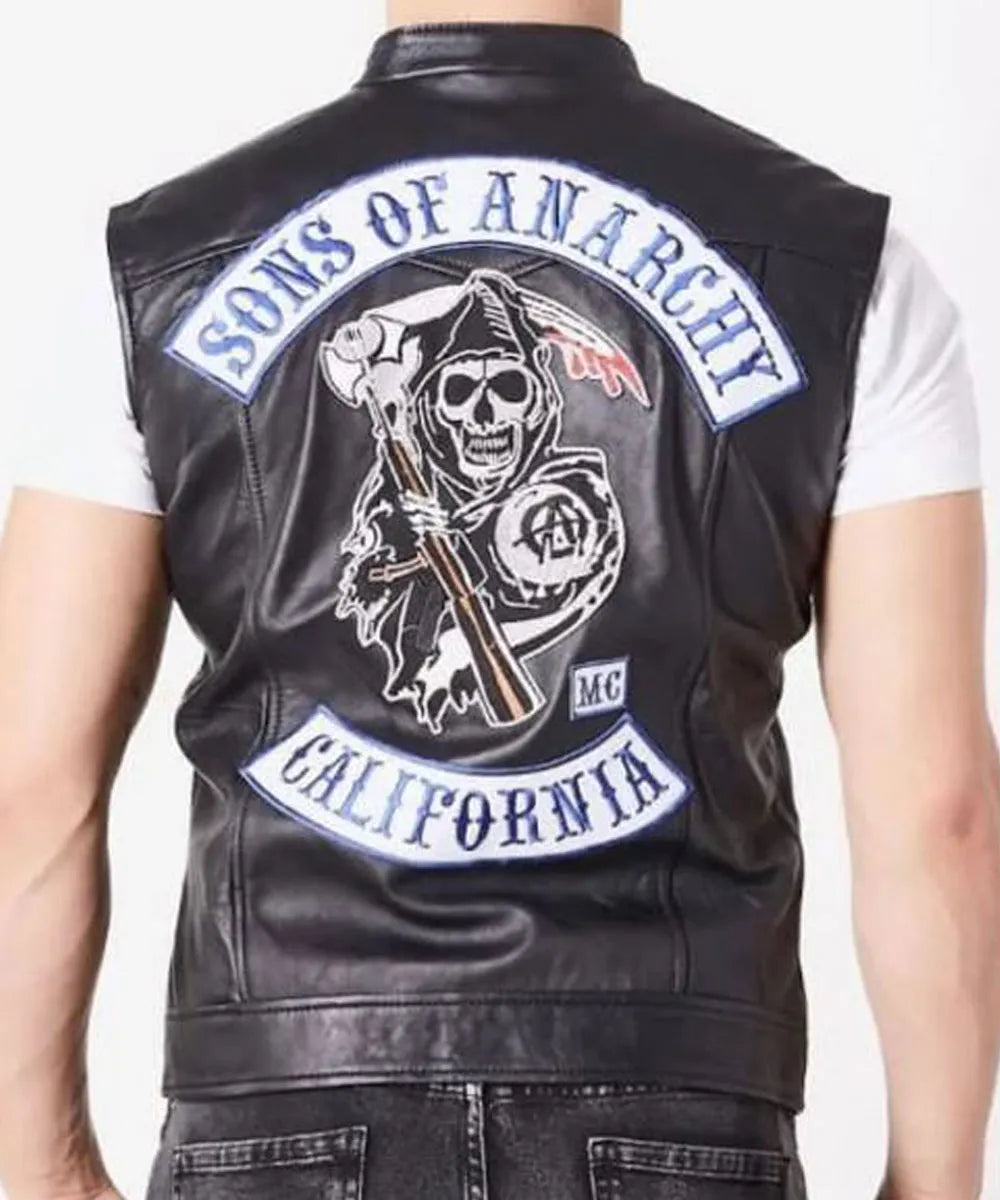 Charlie Hunnam Sons of Anarchy Biker Leather Vest