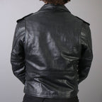 Hot Leathers Men's Old Guard Leather Motorcycle Jacket - JKM1002