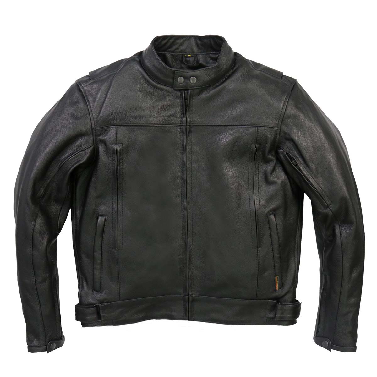 Hot Leathers Men's Crossdraft Scooter Leather Motorcycle Jacket - JKM1021
