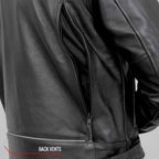 Hot Leathers Men's Crossdraft Scooter Leather Motorcycle Jacket - JKM1021