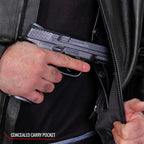 Hot Leathers Men's Crossdraft Scooter Leather Motorcycle Jacket - JKM1021