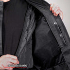 Hot Leathers Men's Crossdraft Scooter Leather Motorcycle Jacket - JKM1021