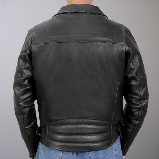 Hot Leathers Men's Ironbound Leather Motorcycle Jacket - JKM1022