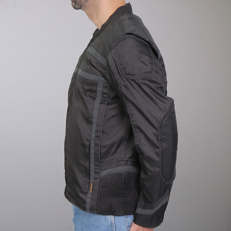 Hot Leathers Men's Signal Run Reflective Nylon Motorcycle Jacket - JKM1023