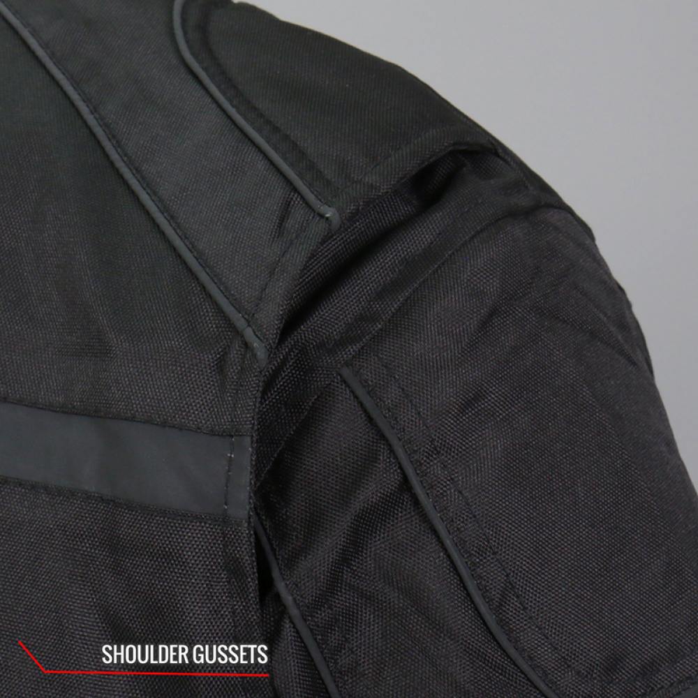 Hot Leathers Men's Signal Run Reflective Nylon Motorcycle Jacket - JKM1023