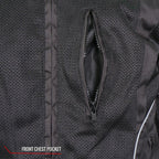 Hot Leathers Men's Air Shift Armored Mesh Motorcycle Jacket - JKM1025